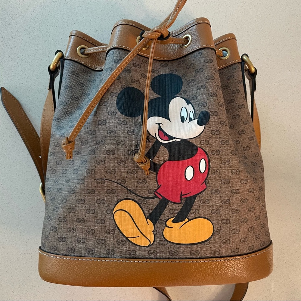 GUCCI Disney x Gucci Monogram Mickey Canvas 2020 Limited Edition Handbag